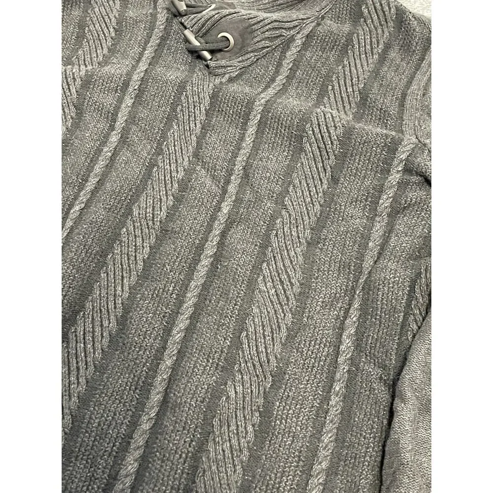 Trash Nouveau Sweater Men’s Slim XL Shawl Collar Black Knit Classic N45